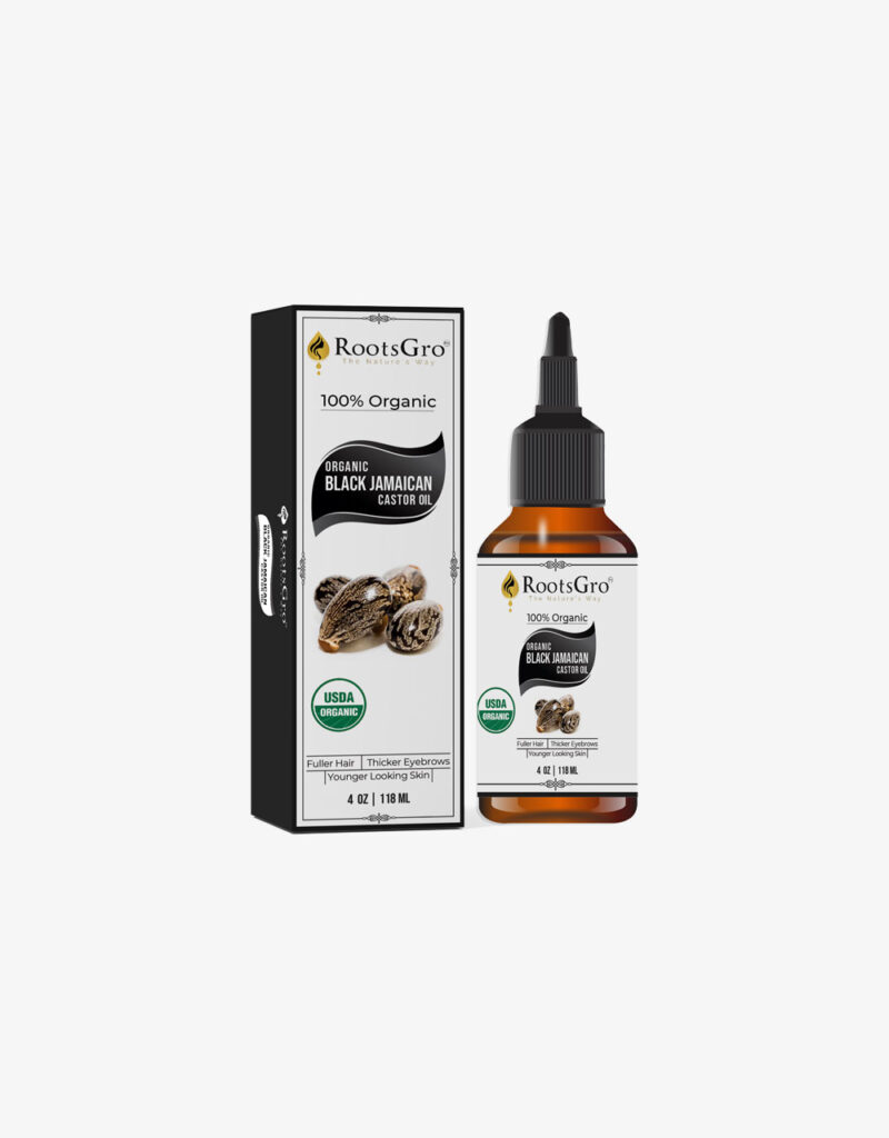 RootsGro 100% Organic Jamaican Black Castor Oil