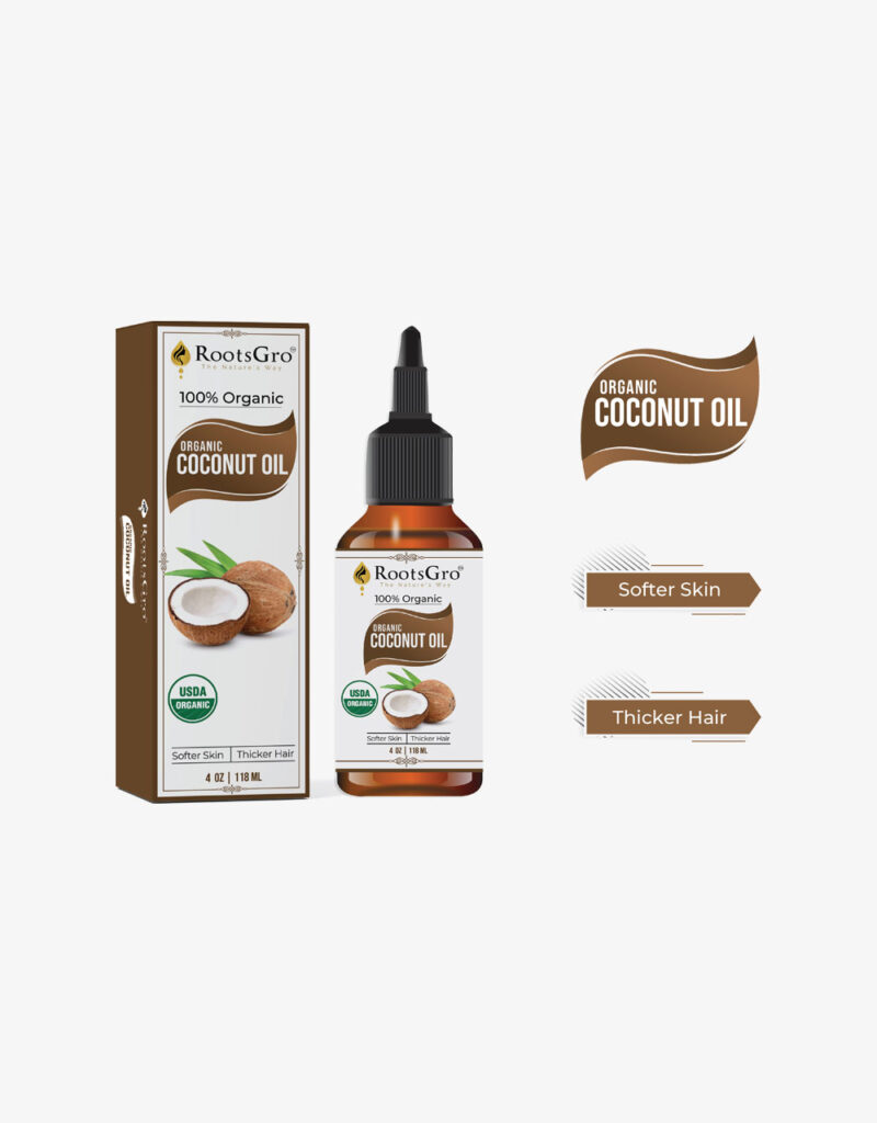RootsGro 100% Organic Coconut Oil