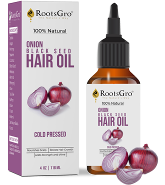 RootsGro 100% Natural Onion Black Seed Hair Oil